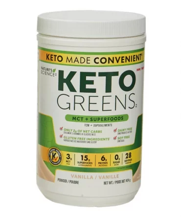 NATURE'S SCIENCE KETO GREENS VANILLE 404G