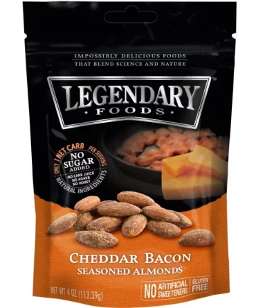 LEGENDERAY FOODS CHEDDAR BACON FLAVORED ALMONDS 113G