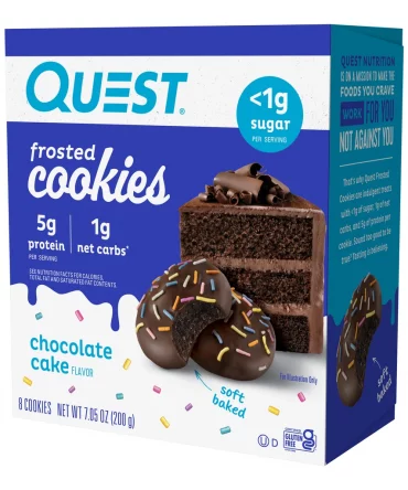 QUEST FROSTED COOKIES CHOCOLATE CAKE BOITE DE 8